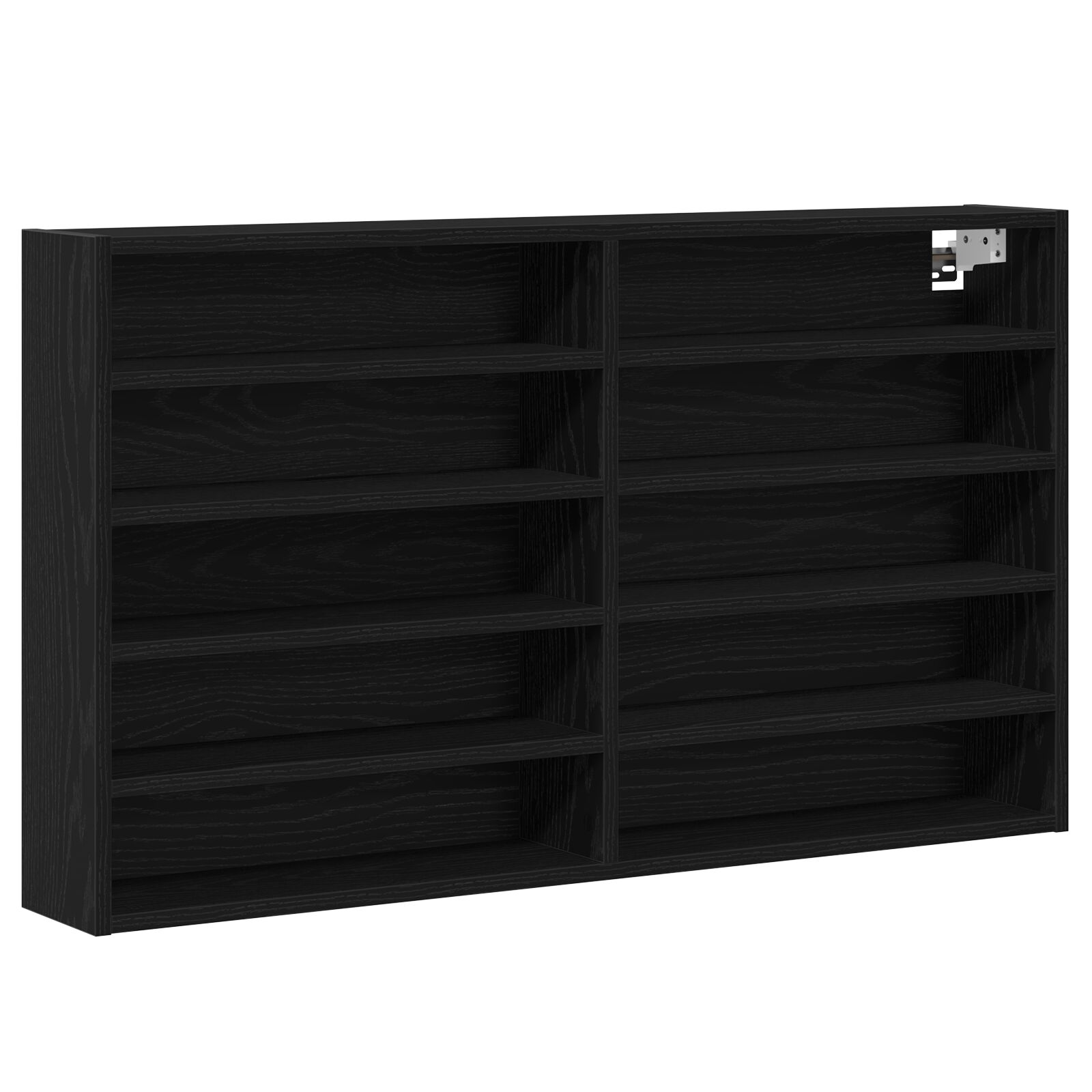 Näituse Kapp riiuliga Must tamm 100 x 15 x 58 cm Tehispuit