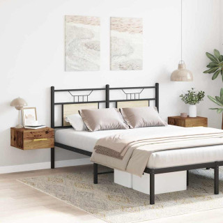 Прикроватные тумбочки 2 шт. Настенные из старой древесины 35x35x20 см