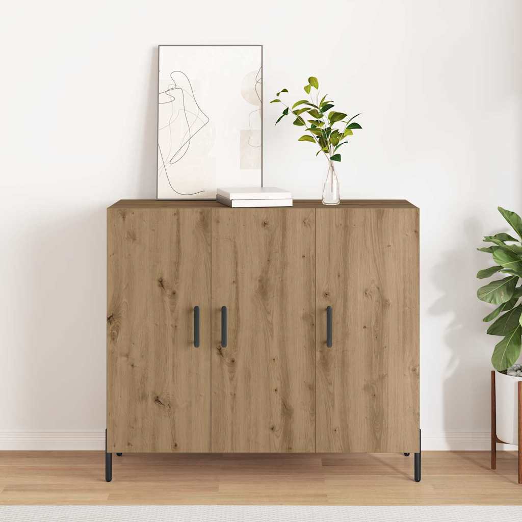 Сервировочный стол Artisan Oak 90x34x80 см, искусственное дерево