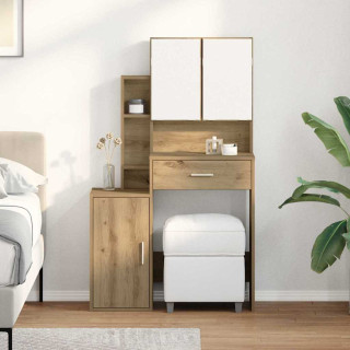 Peegelduv riidepuu LED-valgustusega, kunstlik tammepuit