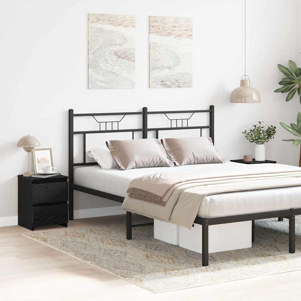 Прикроватные тумбочки с ящиками, 2 шт, Черный массив дерева, 30x30x40 см