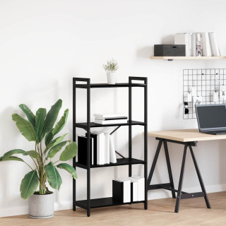 Raamatukapp Must tamm 60 x 30 x 118 cm Tehispuit