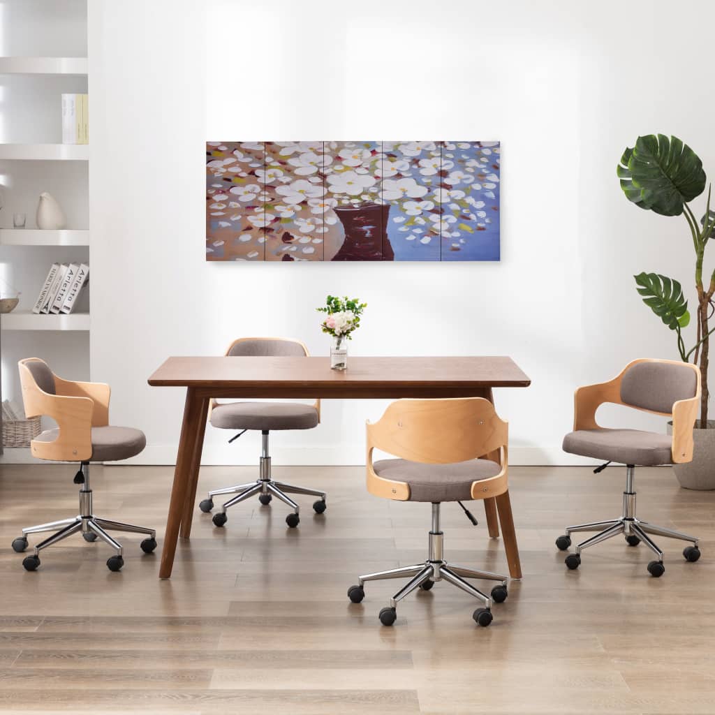 seinamaalikomplekt lõuendil, lilled vaasis värviline, 150x60 cm