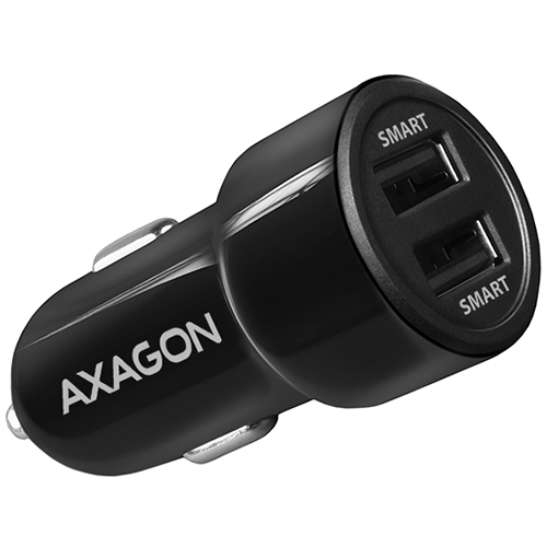 AXAGON PWC-5V5 Автомобильное зарядное устройство Smart 5V 2,4A + 2,4A, 24W, черное