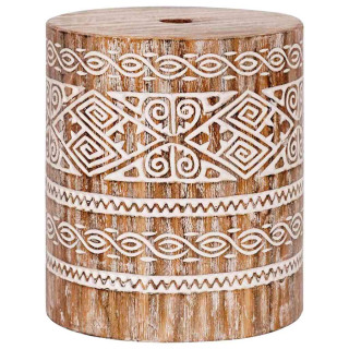 Päikesevarju jalg Muu valge pestud Ø34 x 40 cm Täispuit