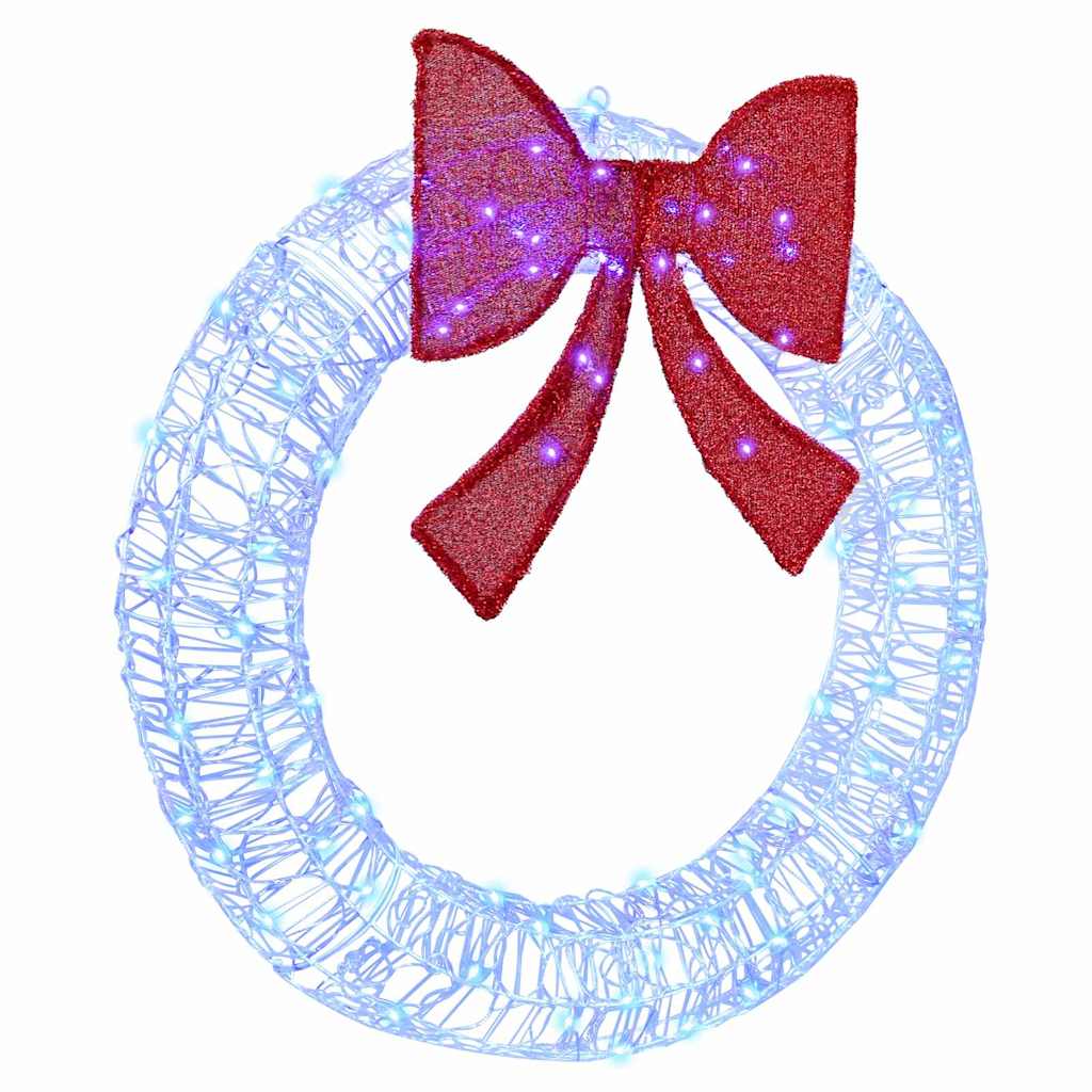 Küünlapärg LED -ribatuledega Sinine 90 cm Akrüül