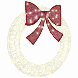 Küünlapärg LED -ribatuledega Soe valge 90 cm Akrüül