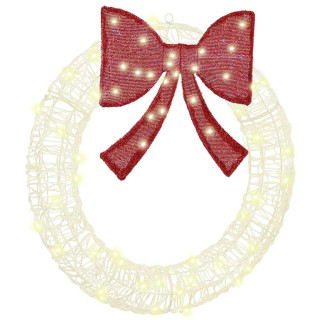 Küünlapärg LED -ribatuledega Soe valge 75 cm Akrüül