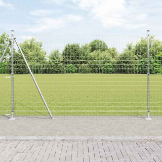 Aed koos postidega Hõbedane 1.5 x 10 m Teras