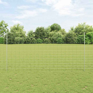 Aed koos postidega Hõbedane 1.5 x 25 m Teras