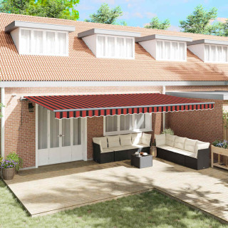 Käigukohandatav varikatus oranž ja pruun 600 × 300 cm kangas