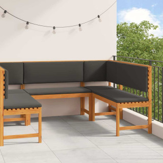 Aia pinkide komplekt 5 pcs Pruun tugev akaatsiapuit