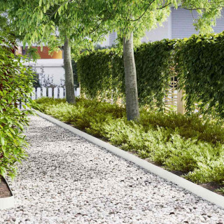 Nurmikonreunukset 10 pcs Valge 100 x 0.5 x 15 cm Teras