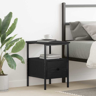 Öökapp Must tamm 34 x 36 x 50 cm Inseneritud puit ja metall