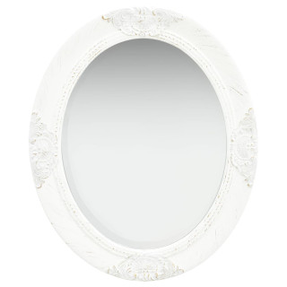 Настенное зеркало в стиле барокко, 50 x 60 см, белое