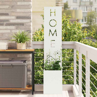 Aia privaatsuse kate Valge 32 x 140 cm Külmpruun teras