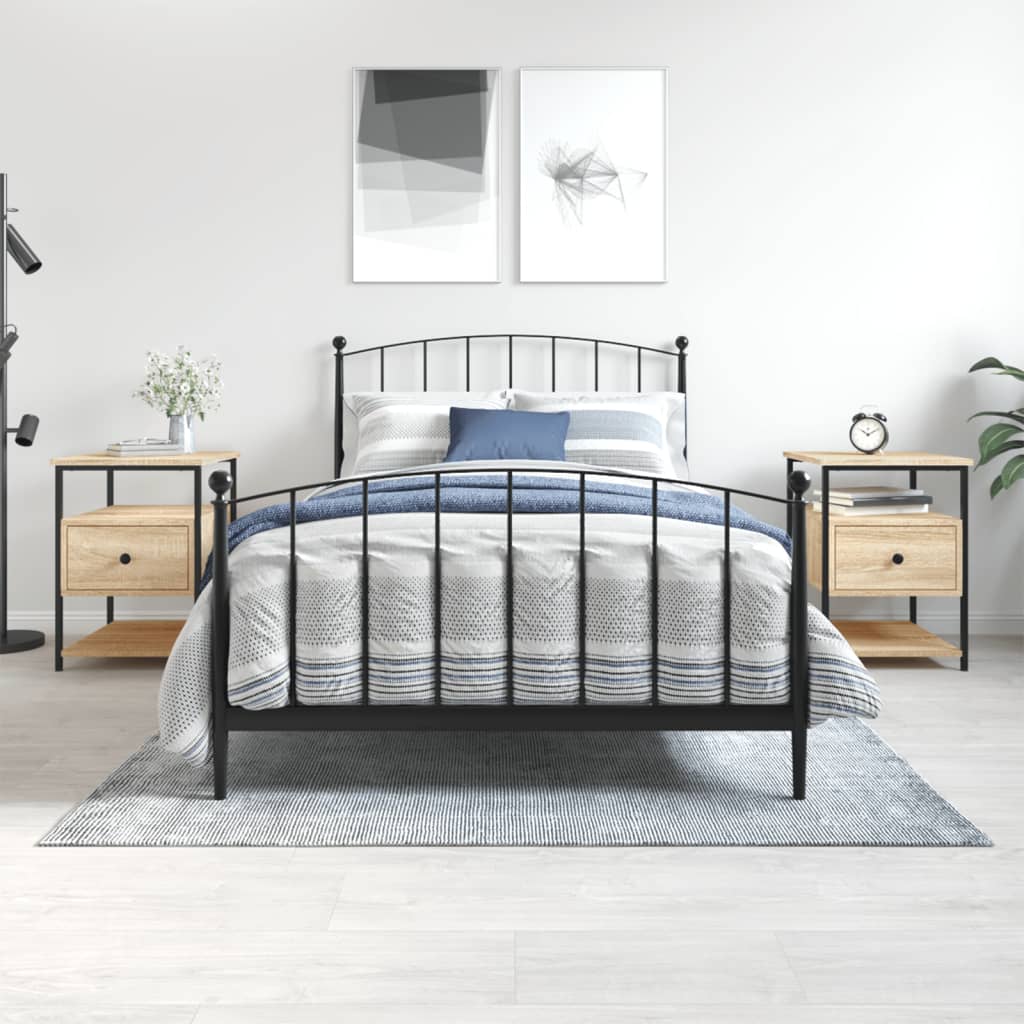 прикроватные тумбочки 2 шт., дуб Сонома, 40 x 42 x 56 см, искусственное дерево