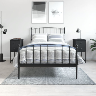 Прикроватные тумбочки 2 шт, черные, 32 x 42 x 70 см, искусственное дерево