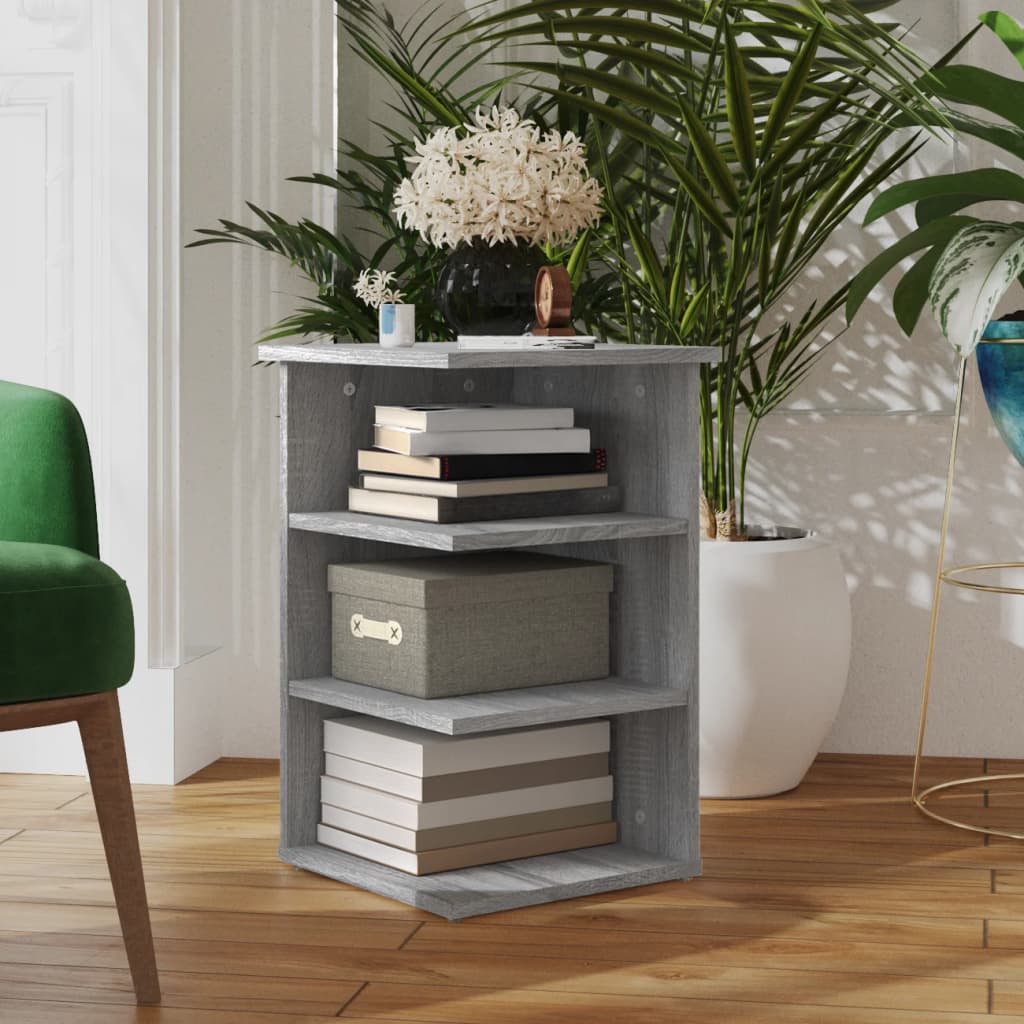 Прикроватная тумбочка, серый дуб Сонома, 35 x 35 x 55 см, искусственное дерево