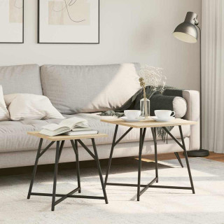 Abilaudade komplekt 2 pcs Sonoma tamm ja must 50 x 50 x 50 cm