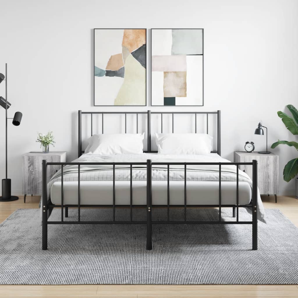 Тумбочки прикроватные 2 шт, серый дуб Сонома, 40x40x50 см, ДСП