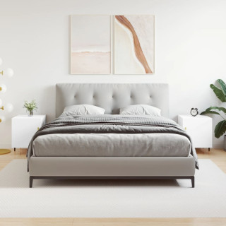 Тумбочки прикроватные 2 шт, белые, 40 x 40 x 50 см, искусственное дерево