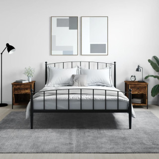 Прикроватные тумбочки 2 шт., дымчатый дуб, 40 x 42 x 50 см, искусственное дерево