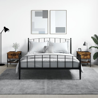 Прикроватные тумбочки 2 шт., дымчатый дуб, 40 x 42 x 45 см, искусственное дерево