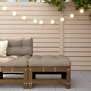 Садовая скамейка для ног с подушкой, медово-коричневая, прочная сосна