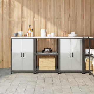 Köögimööbli komplekt 3 osa Hõbedane 180 x 50 x 92 cm Tsingitud teras