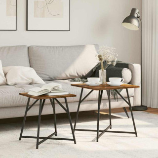 Abilaudade komplekt 2 pcs Suitsune tamm ja must 50 x 50 x 50 cm