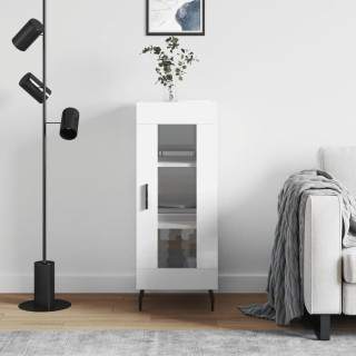 Puhvetkapp, kõrgläikega valge, 34,5 x 34 x 90 cm, tehispuit