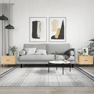 Кофейные столики, 2 шт, дуб сонома, 50 x 50 x 40 см, ДСП