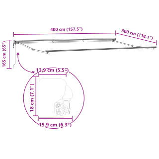 Käigukohandatav varikatus kollane ja oranž 400 × 350 cm kangas