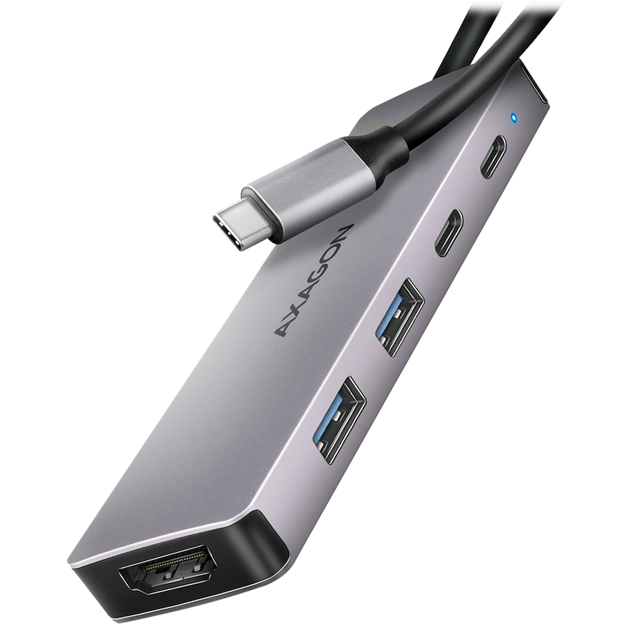 AXAGON HMC-5H60 USB-C 3.2 Gen 1 хаб, 2x USB-A, 1x USB-C, 4K 60Hz HDMI, PD 100W, кабель USB-C 15см