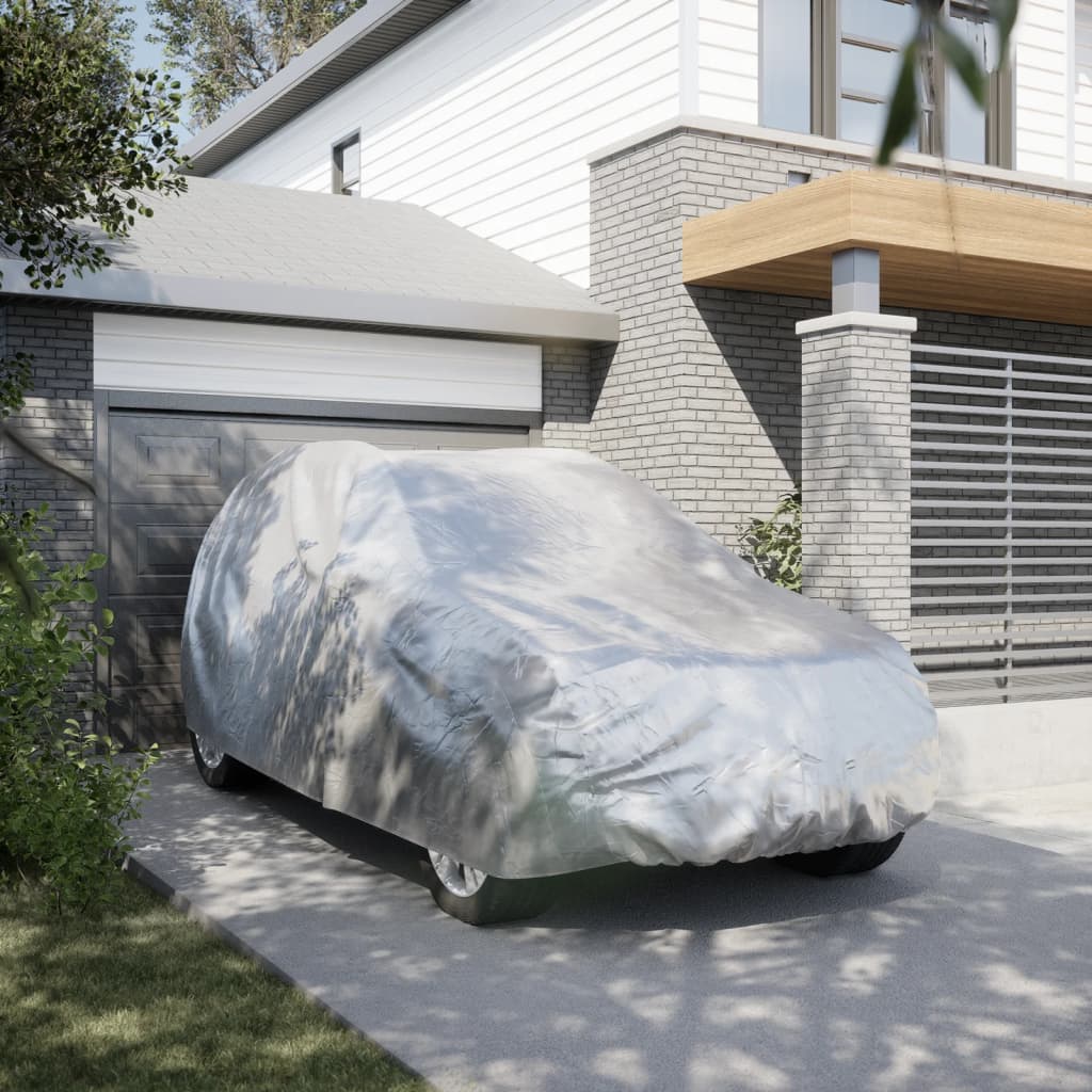 Чехол для внедорожника с ремнями-пряжками серебристый L PEVA