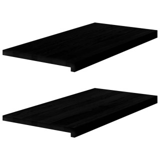 aknalauad 2 tk, tumepruun, 80 x 40 x 2 cm, toekas tammepuit