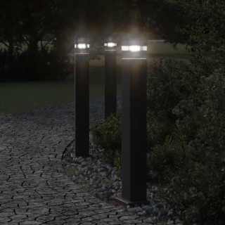 aia lambipost, must, 80 cm, alumiinium