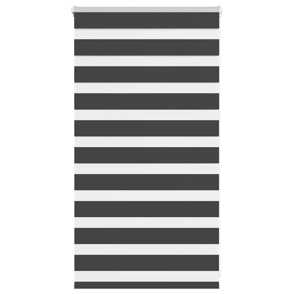 Triibuline ruloo must 90x100 cm kanga laius 85,9 cm polüester