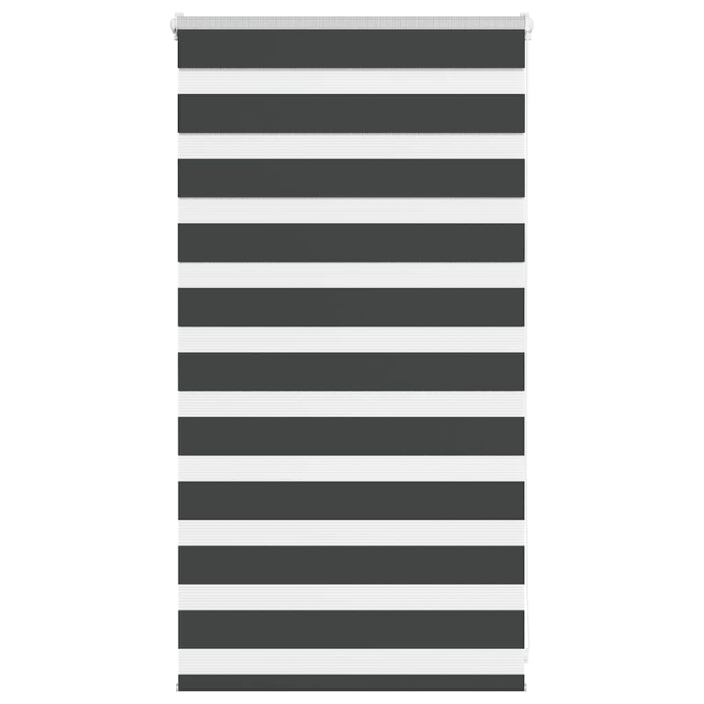 Triibuline ruloo must 75x100 cm kanga laius 70,9 cm polüester