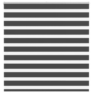 Полосатая рулонная штора черная 150x100 см, ширина ткани 145,9 см, полиэстер