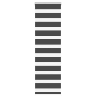 Полосатая рулонная штора черная 40x150 см, ширина ткани 35,9 см, полиэстер