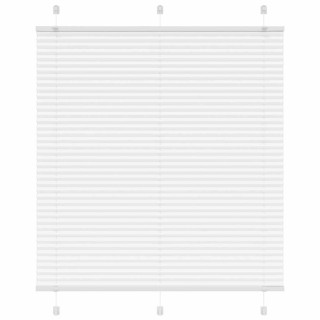 Белая плиссированная штора 120x150 см, ширина ткани 119,4 см