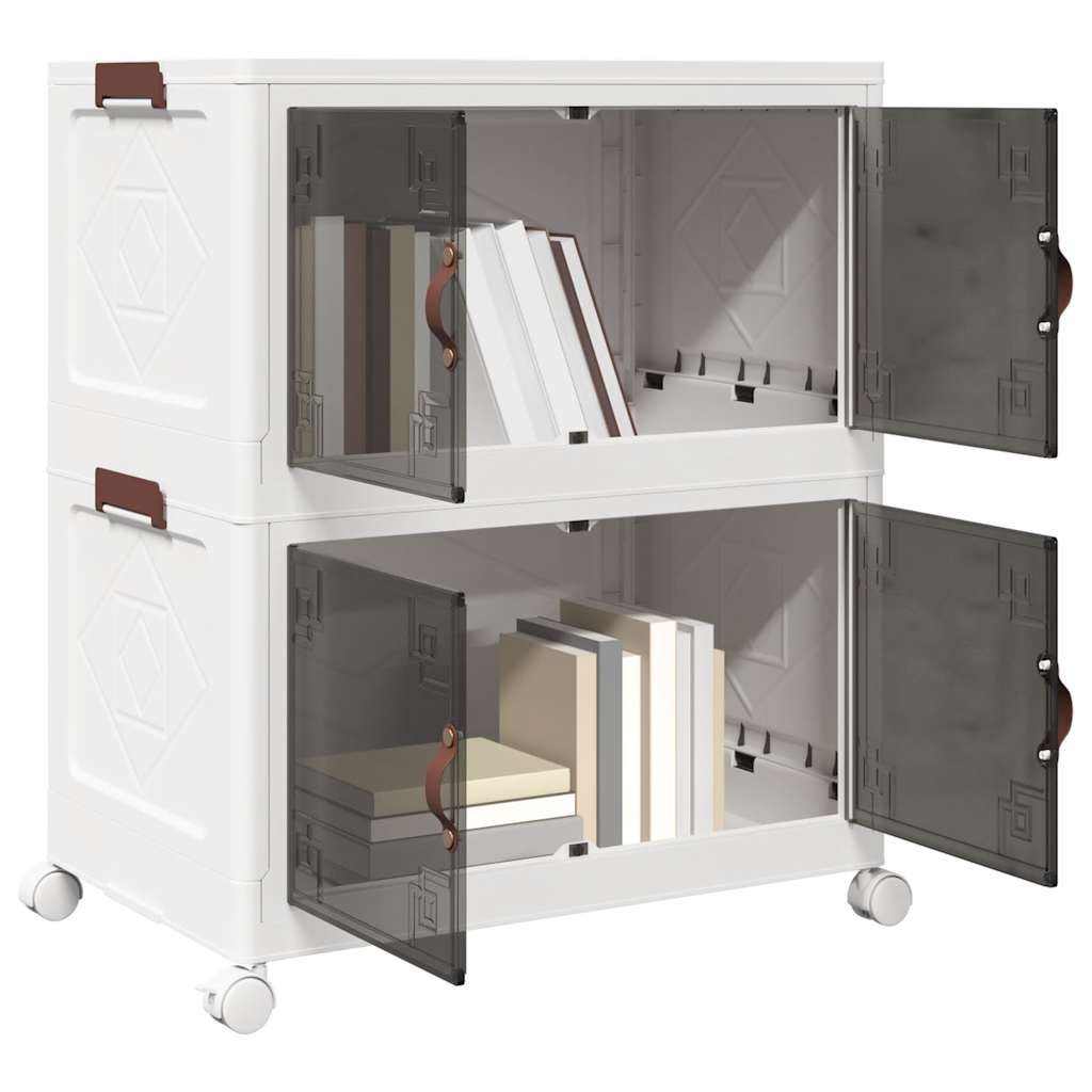 virnastatav ratastega hoiukast 2-tasandiline 75 L 64x40x76 cm