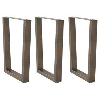 söögilaua jalad, V-kujulised, 3 tk, naturaalne teras, 70 x (72–73,3) cm, teras