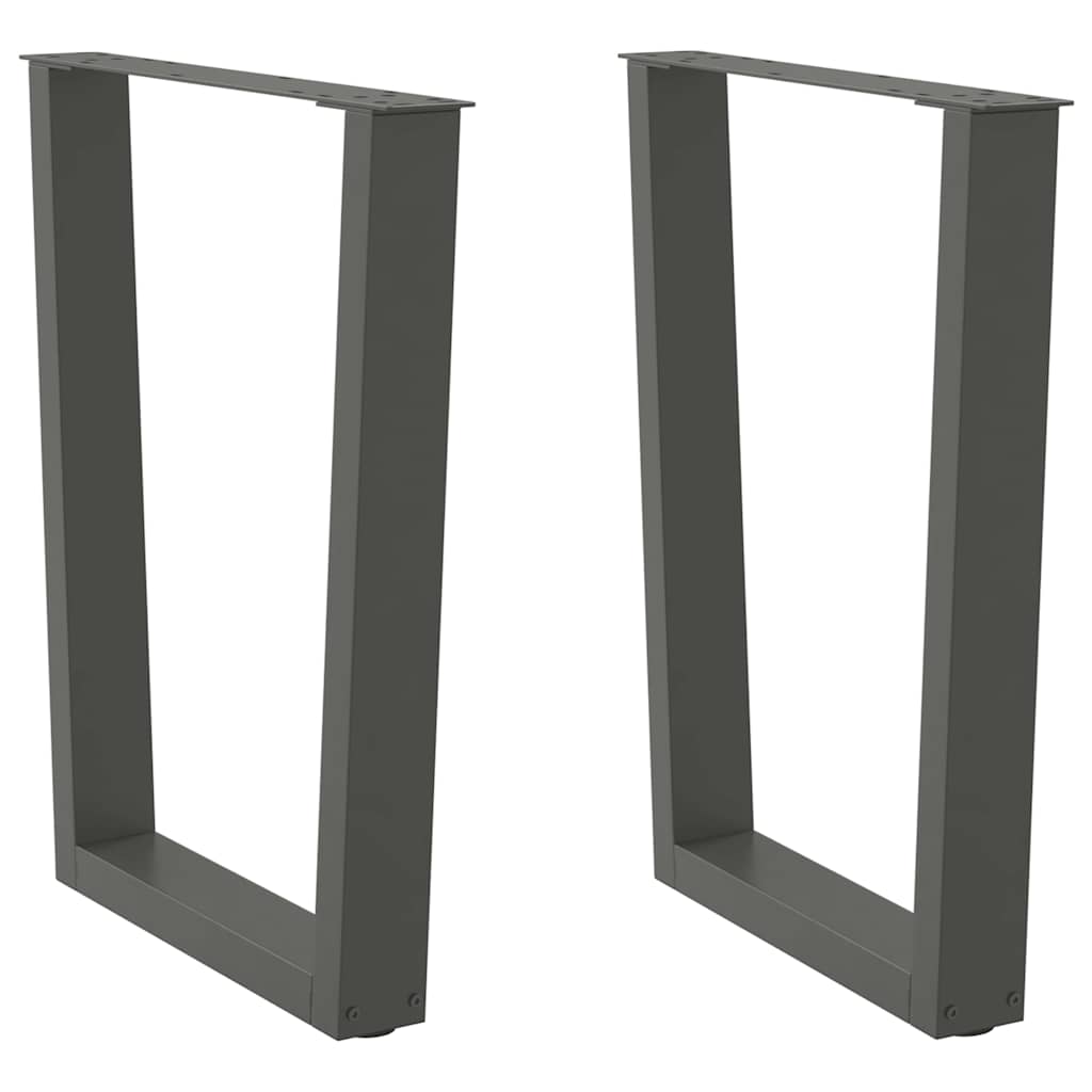 V-образные ножки для обеденного стола, 2 шт., антрацитовый серый, 60 x (72-73,3) см, сталь