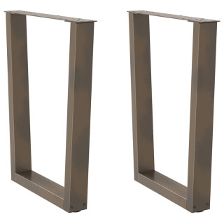 söögilaua jalad, V-kujulised, 2 tk, naturaalne teras, 70 x (72–73,3) cm, teras