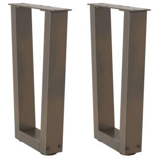 kohvilaua jalad, V-kujulised, 2 tk, naturaalne teras, 28 x (42–43,3) cm, teras