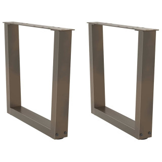 V-образные ножки для кофейного столика, 2 шт, натуральная сталь, 60 x (42–43,3) см, сталь