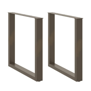 söögilaua jalad U-kujulised 2 tk, naturaalne teras, 90 x (72–73) cm, teras